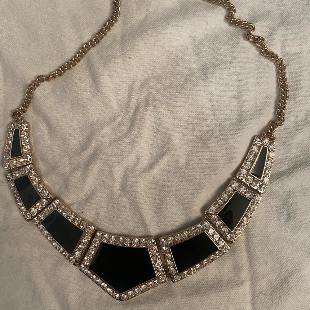 Black statement necklace